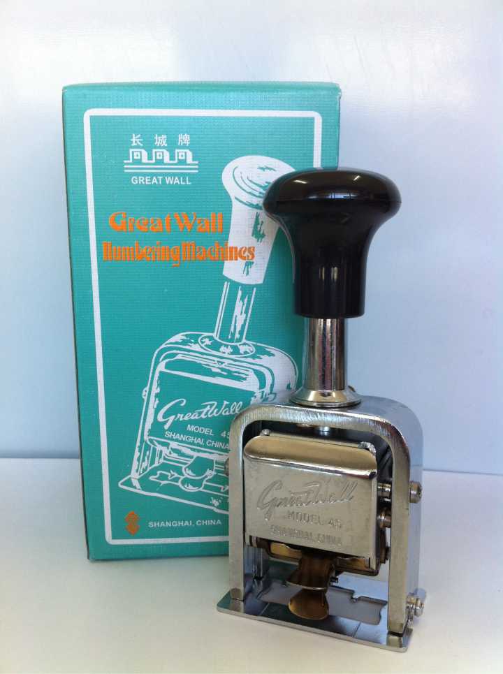 GREAT WALL Automatic Numbering Machine $66.00 incl. gst.