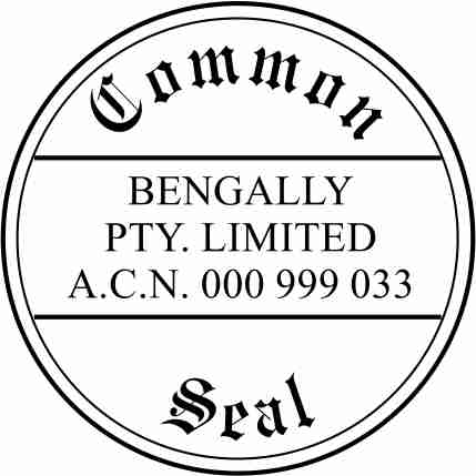 Common Seal No. 2 -- $47.50 incl. gst. SELF INKING