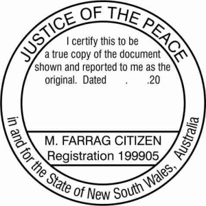 Justice of the Peace stamps