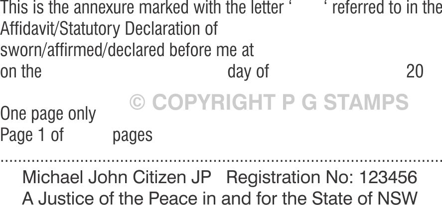 J. Peace No. 15  Affirmation Stamp
