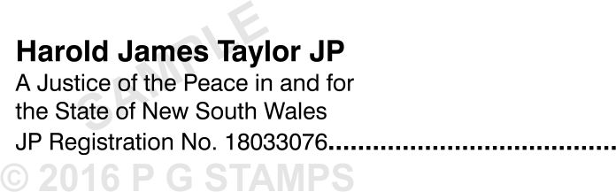 JP21  Name and Number Stamp