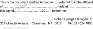 NT21  JP Affidavit/Annexure