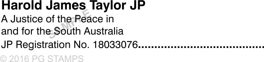 SA04  JP Name and Number Stamp
