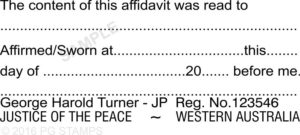 WA28A JP Affidavit read to deponent