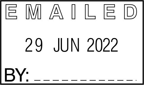 STOCK EMAILED DATE STAMP