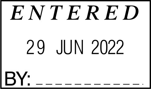 STOCK ENTERED DATE STAMP