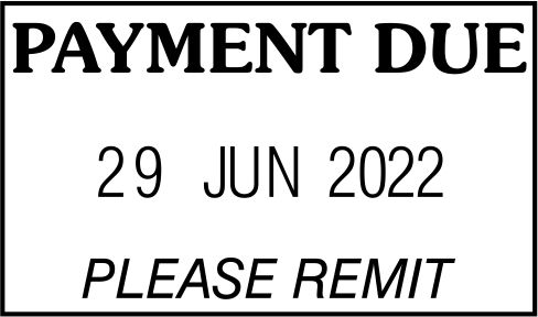 STOCK PAYMENT DUE DATE STAMP