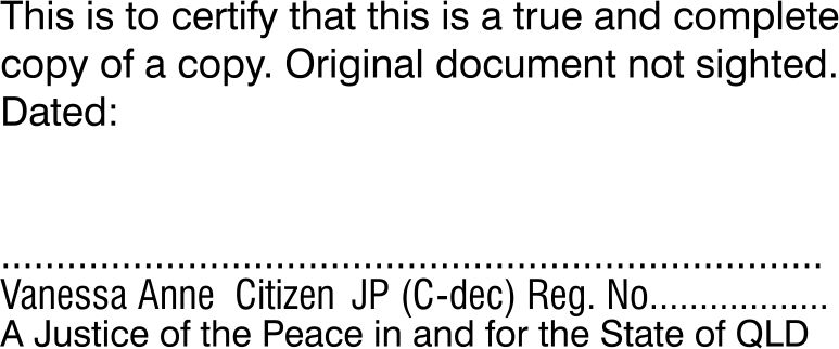 QLD24 Certifying Stamp with four options