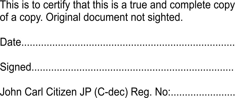 QLD26 Certifying Stamp with four options