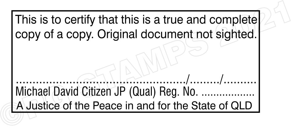 QLD32 Certifying Stamp - choice of four options