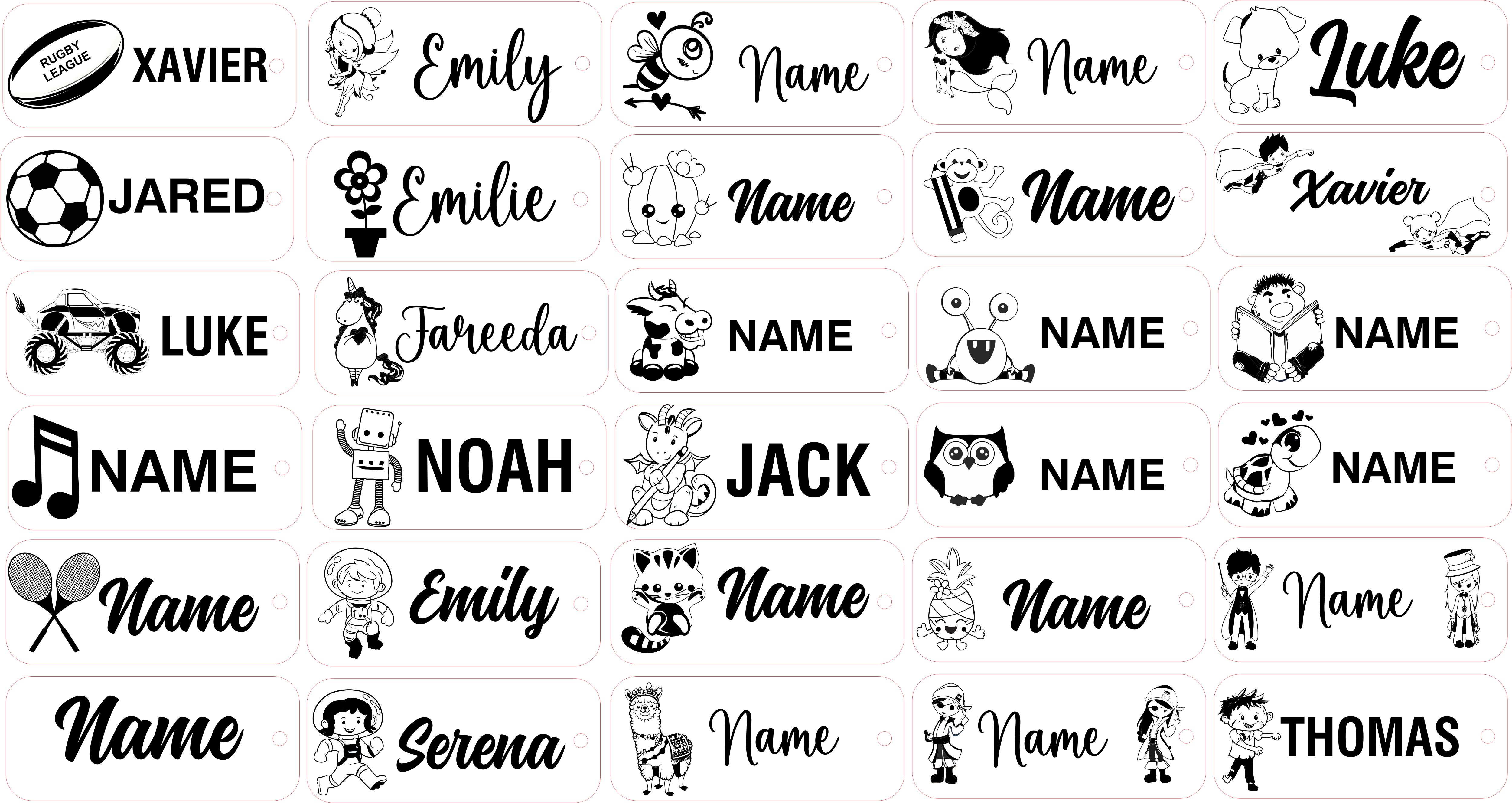 PERSONALISED NAME TAG LARGE with/without image