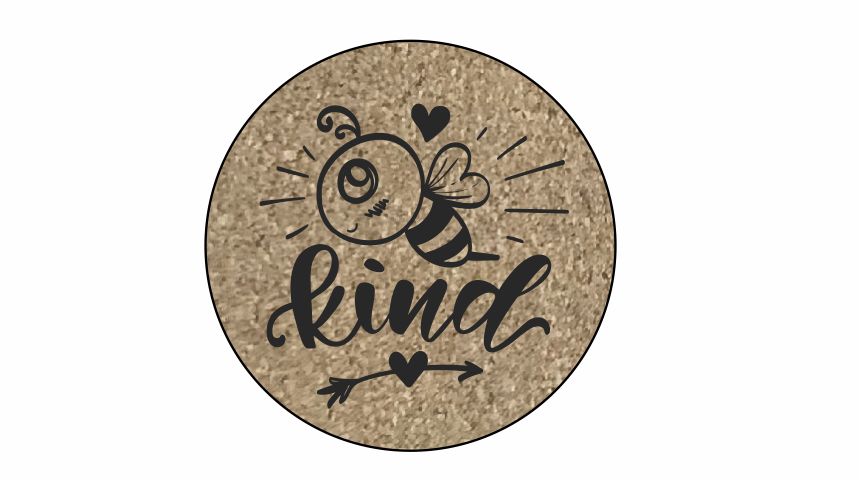 CORK COASTERS BEE THEME