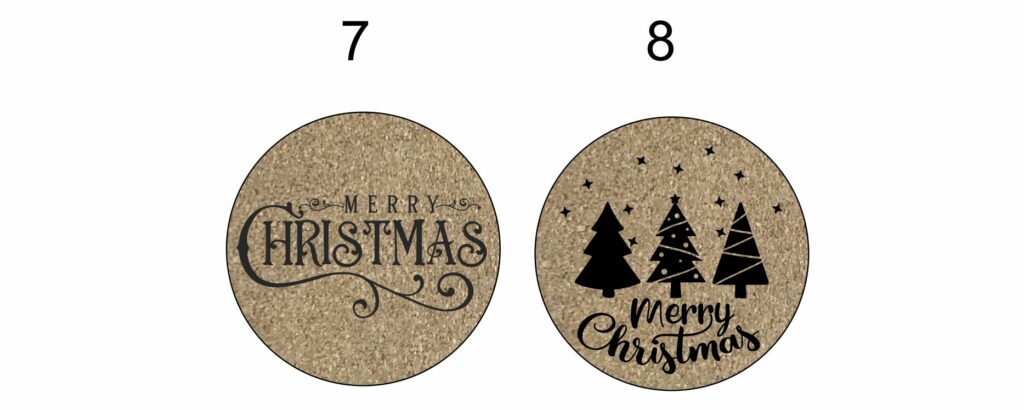 CORK COASTERS XMAS THEME