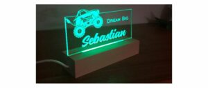DREAM BIG MONSTER TRUCK LED ACRYLIC LIGHT BASE