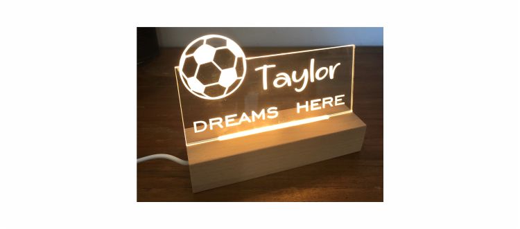SOCCER BALL LED ACRYLIC LIGHT BASE