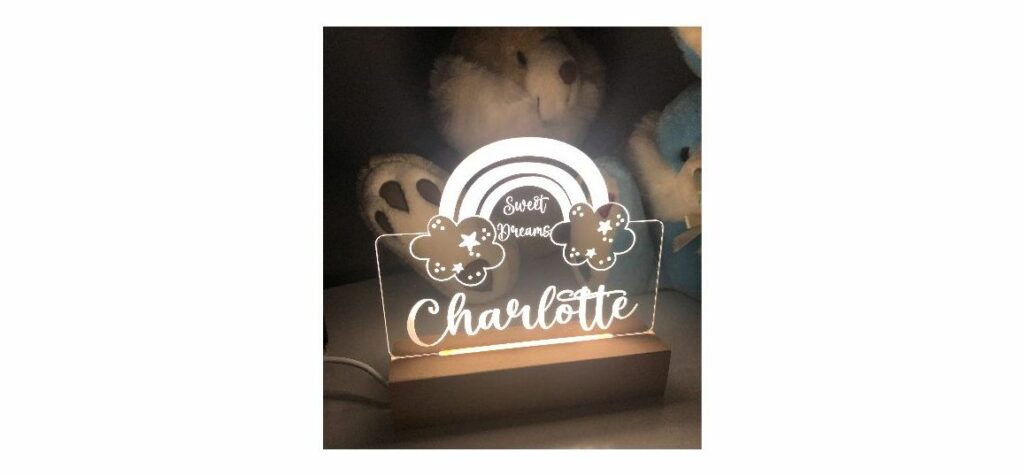 SWEET DREAMS RAINBOW ACRYLIC LED LIGHT with BASE