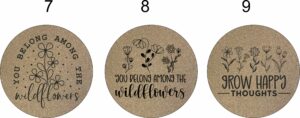 CORK COASTERS WILDFLOWER THEME