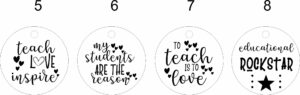 KEYRING with TEACHER QUOTES