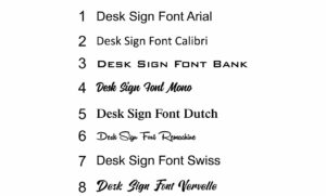 METAL DESK SIGN