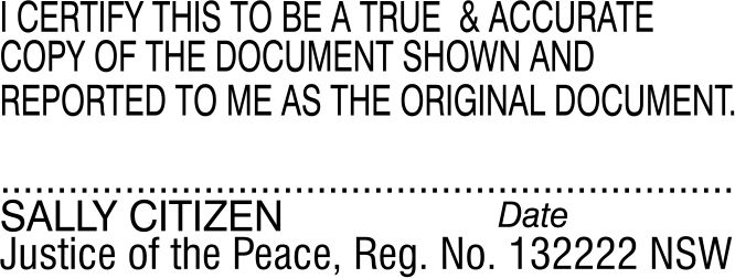 J. Peace No. 6 Certification Stamp