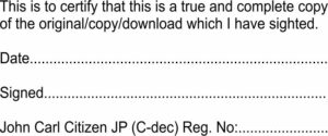 QLD26 Certifying Stamp with four options