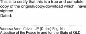 QLD24 Certifying Stamp with four options