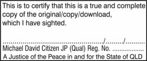 QLD32 Certifying Stamp - choice of four options