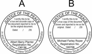 J. Peace No. 3   Round Certification Stamp