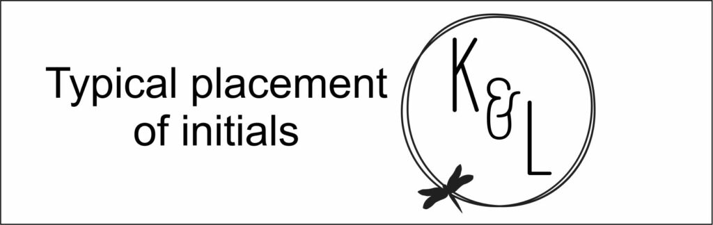 EMBOSSING SEAL TEMPLATES with PERSONALISED INITIALS PG STAMPS