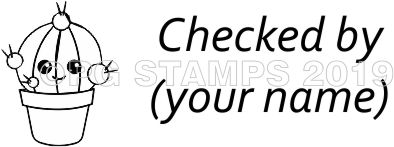 Cactus 3 - Personalised CHECKED BY teacher stamp