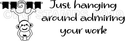 Monkey 7 - Admiring your work - Teacher Stamp