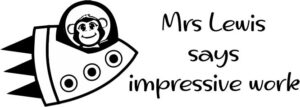 Monkey 1 - Personalised IMPRESSIVE WORK Teacher Stamp