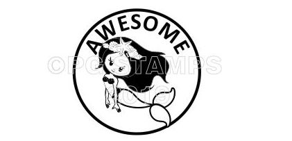 CIRC 25 - Awesome Mermaid Stamp