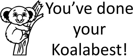 YOU'VE DONE YOUR KOALA BEST