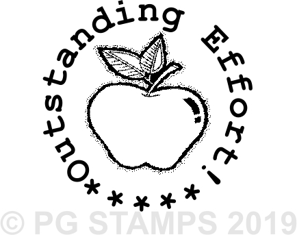 OUTSTANDING EFFORT Apple teacher stamp