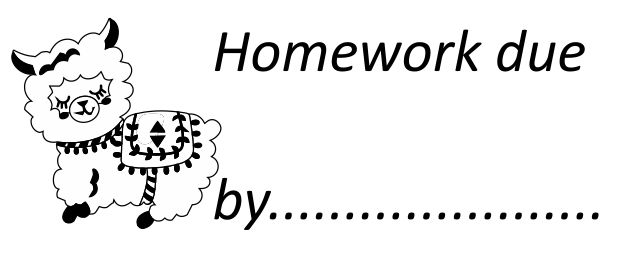Llama 3 - Homework due stamp