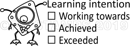 Monster 46 - Learning Intention Teacher Stamp