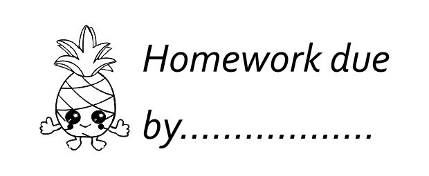 Pineapple 19 - Homework Teacher Stamp