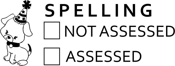 Puppy 2 - Spelling Assessed Stamp
