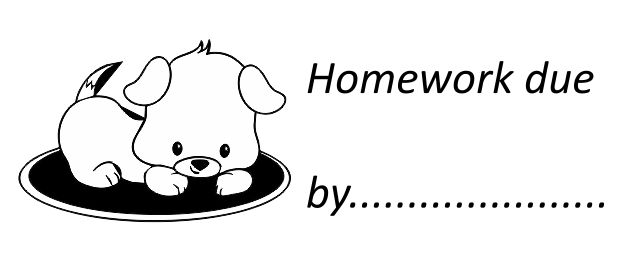 Puppy 22 - Homework Due Teacher Stamp