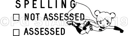 Super Hero 10 - Spelling Assessed Stamp