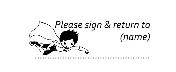 Super Hero 6 - Parent/Guardian Signature Stamp